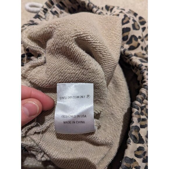 🐆 EGREIS Leopard Print drawstring pajama shorts with pockets Glamcore Size L - Picture 4 of 4